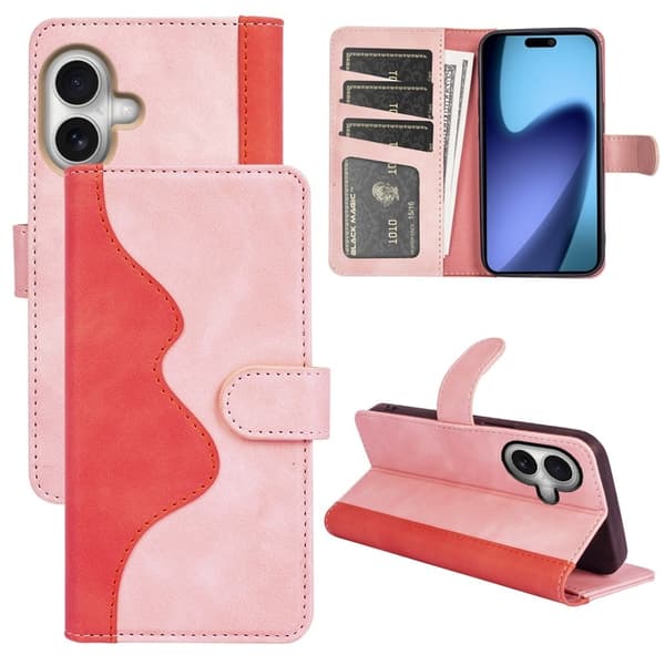 Tofarget lærdeksel for iPhone 17 - Rosa