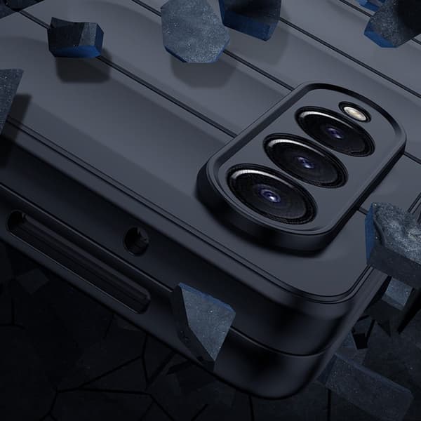 Blødt grebsformet cover til Samsung Galaxy Z Fold3 5G - Sort