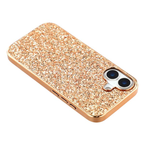 Glitter iPhone 17 kotelot - Ruusukulta