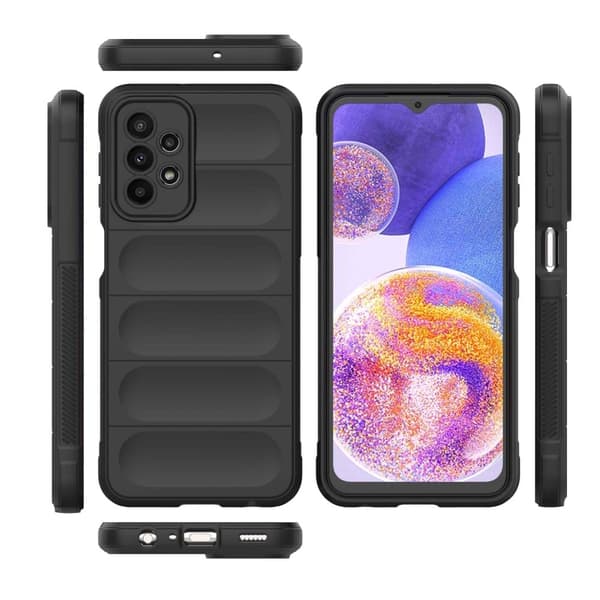 Blødt grebsformet cover til Samsung Galaxy A23 5G - Sølv/Grå