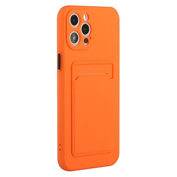 Cover med Kortholder til iPhone 15 Pro Max - Orange