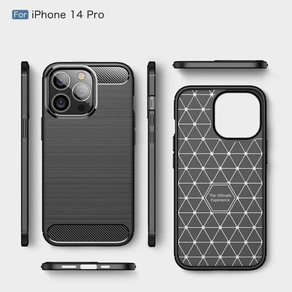 Carbon Flex iPhone 14 Pro deksel - Blå