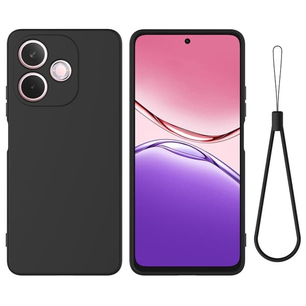 Matte Liquid Oppo A5 Pro 5G silikone cover - Sort