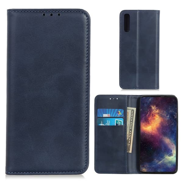 Wallet-style ægte Læder Flipcase til Sony Xperia 5 Ii - Blå