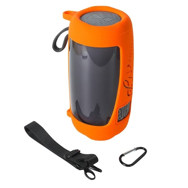 JBL Pulse 5 silikonskydd med rem och karbinhake - Orange