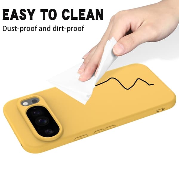 Matte Liquid Google Pixel 10 Pro silikone cover - Gul