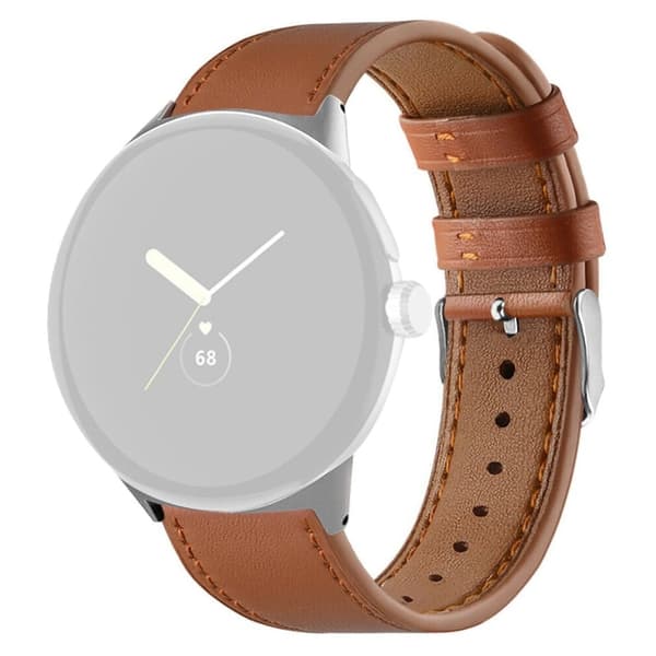 Google Pixel Watch urrem i ægte læder - Brun