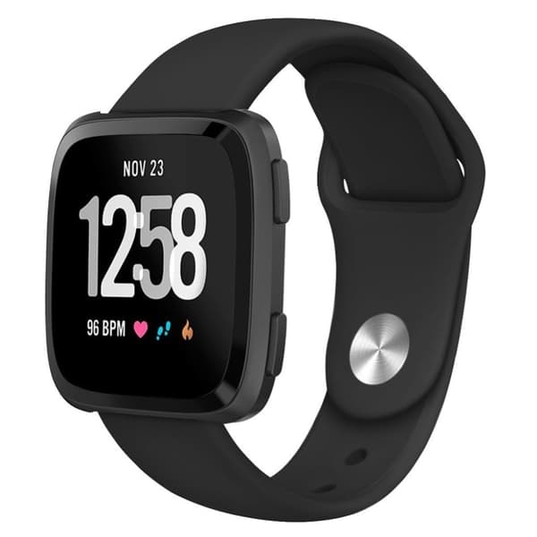 Fitbit Versa Lite silikoneurrem - størrelse: S / sort