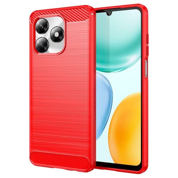 Carbon Flex Honor X5c / Honor X5c Plus 4G deksel - Rød