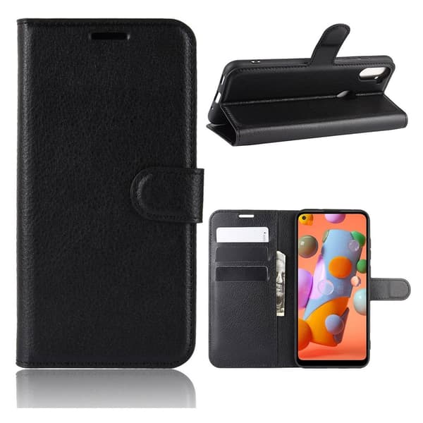 Classic Samsung Galaxy A11 flip etui - Sort