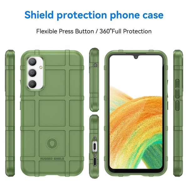 Rugged Shield Etui Samsung Galaxy A34 5G - Grønn