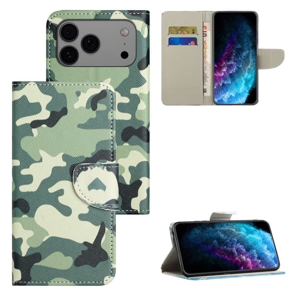 Wonderland iPhone 17 Pro flip etui - Camouflage