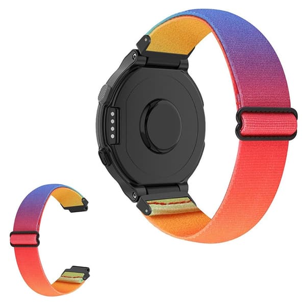 Unikt justerbart spænde i elastisk nylon til Garmin Forerunner-ur - Farverig
