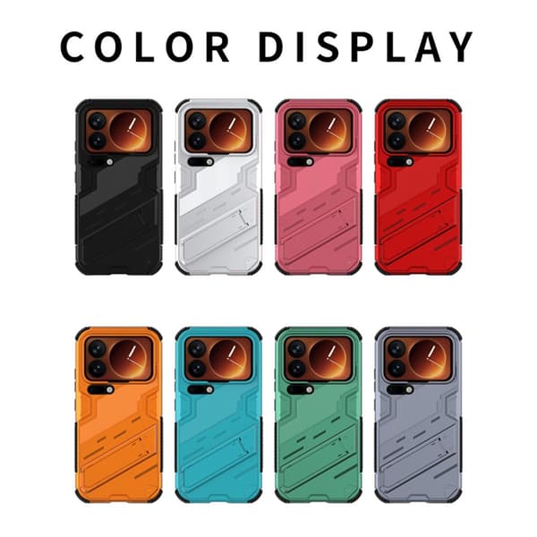 Stødsikkert moderne Xiaomi 17 Pro hybridcover - Sort