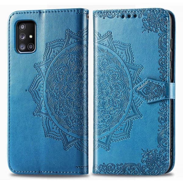 Mandala Samsung Galaxy A71 5G Flippetui - Blå