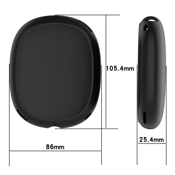 Silicone Case Cover AirPods Max 2 Bluetooth Headset Anti-Scratch Ear Pad Soft Shell Protectors - Light Grey