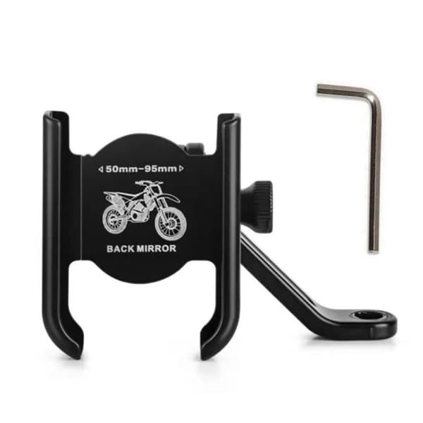 Cykelholder i aluminiumslegering til telefonmontering - Sort