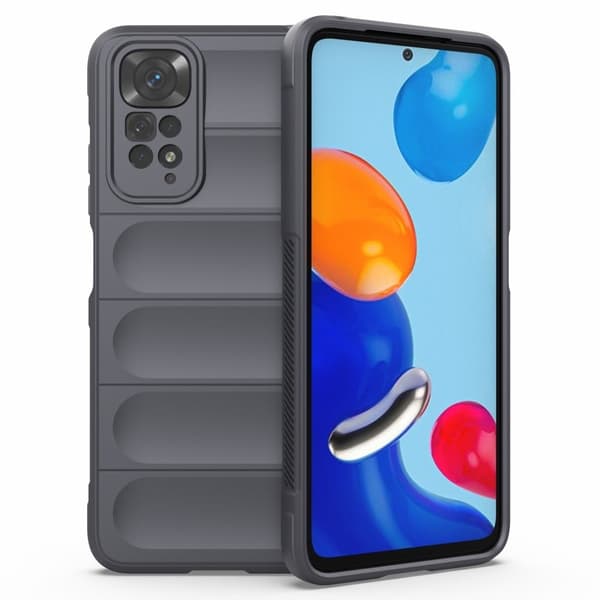 Mjukt greppformat Xiaomi Redmi Note 11S / Xiaomi Redmi Note 11 skal - Silver/Grå