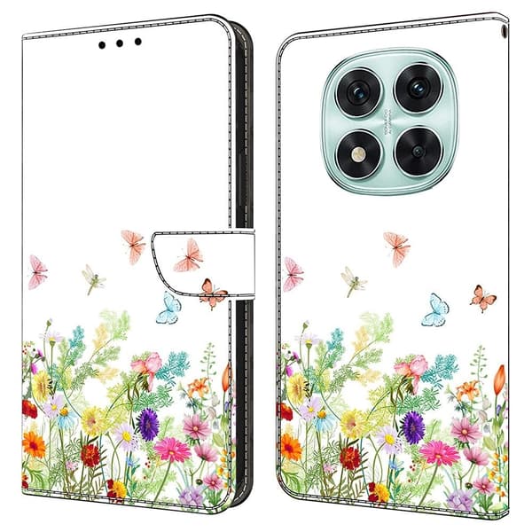 Wonderland Xiaomi Redmi Note 14 Pro Plus 5G flip-etui - Blomster Og Gress
