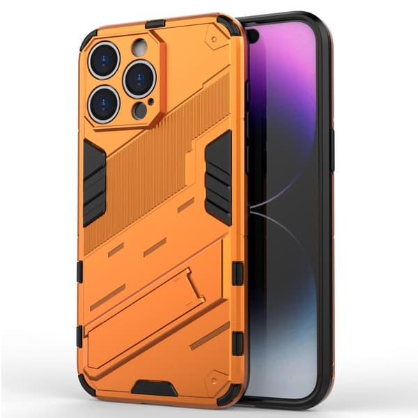 Støtsikkert hybriddeksel med et moderne preg for iPhone 16 Pro - Oransje