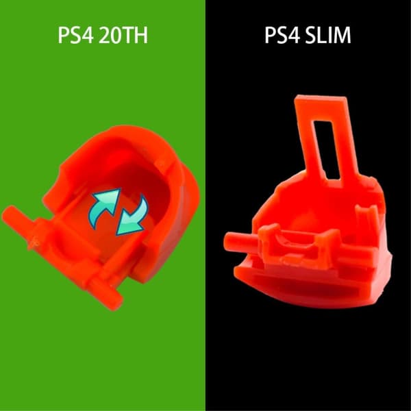 DATA FROG Sony PS4 Slim PS4 JDM-040 Controller Grip Grip Housing Shell Button Deksel Cap - Rød