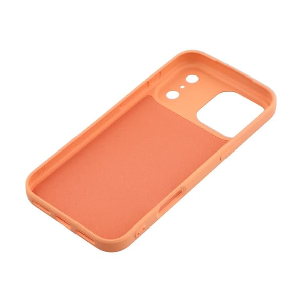 Mikrofiberforet blødt gummi iPhone 17 Pro cover - Orange