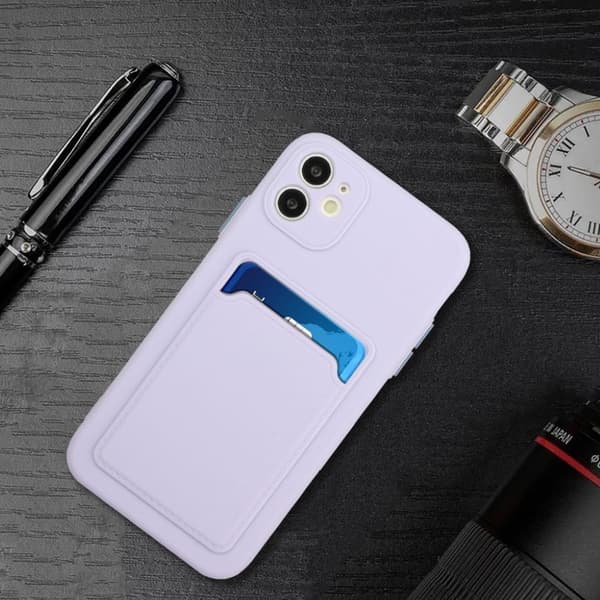 Kortholdercover til iPhone 12 Mini - Lys Lilla
