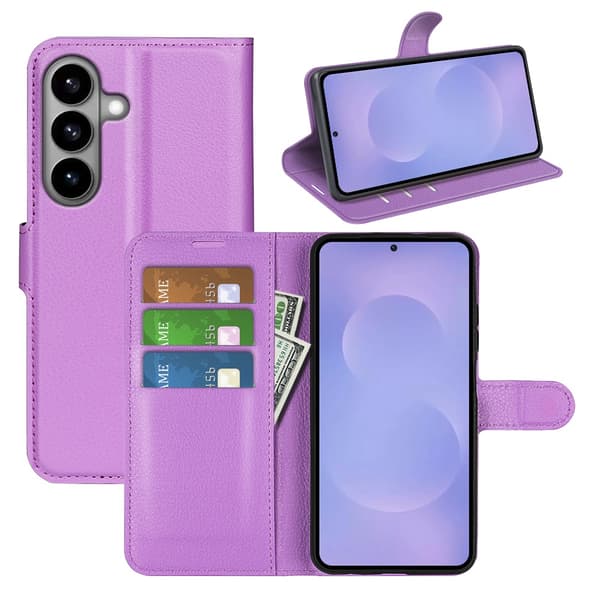 Classic Samsung Galaxy S26 flip etui - Lilla