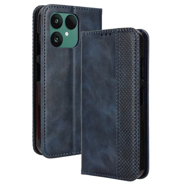 Hållbart konstläder Fairphone 6 fodral med plånbok - Blå