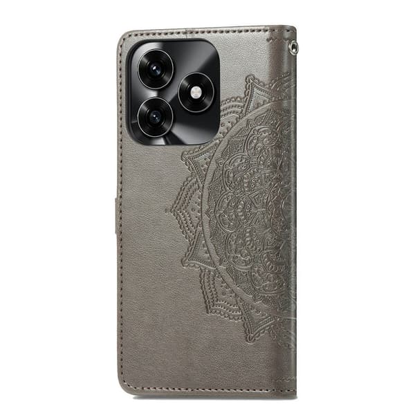 Mandala Honor X5c Plus 4G nahkakotelo - Harmaa