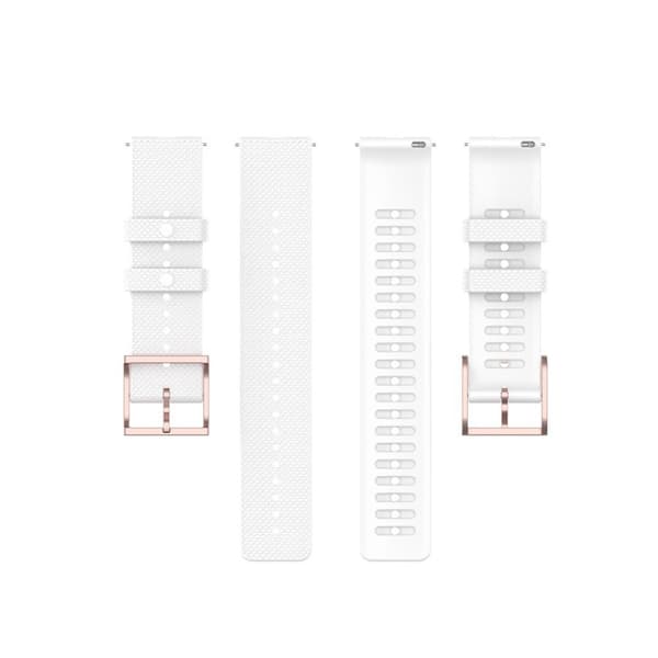 Silicone etched pattern watch band for Polar watch - White