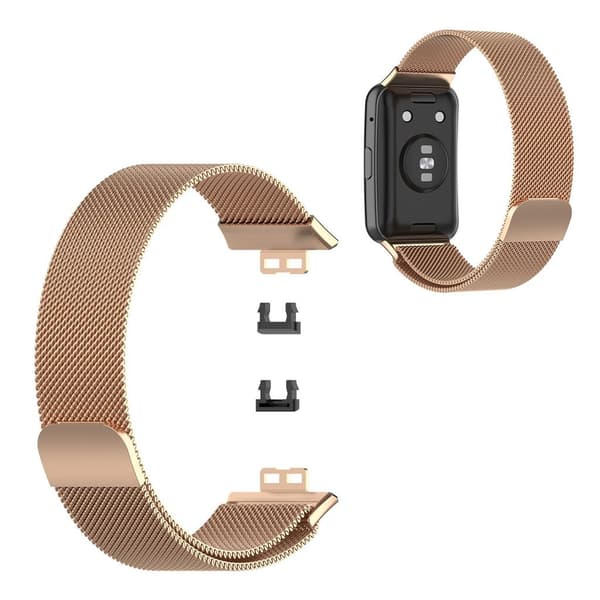 Huawei Watch Fit urrem i rustfritt stål - Rose Gull
