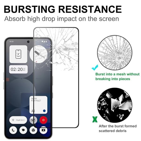 Nothing Phone (3a) kosketusherkkä ja temperoitu suojalasi