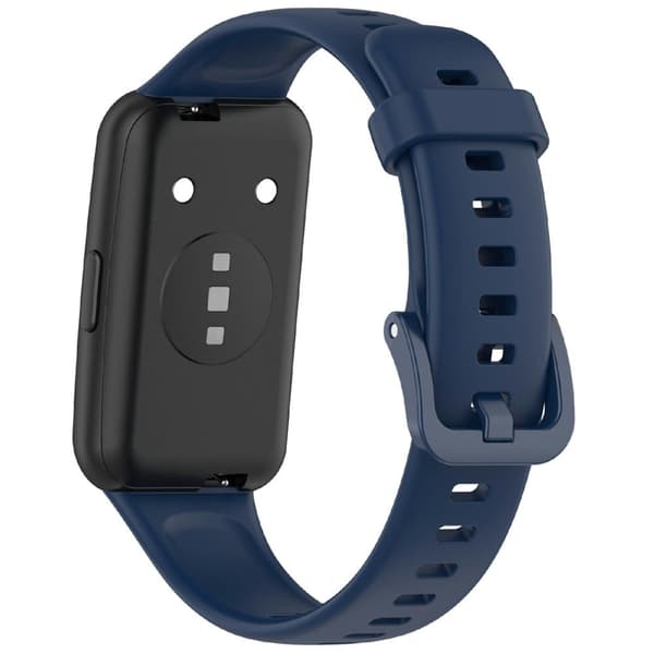 Huawei Band 7 Silicone Watch Band Solid Color Replacement Strap - Marine Blå