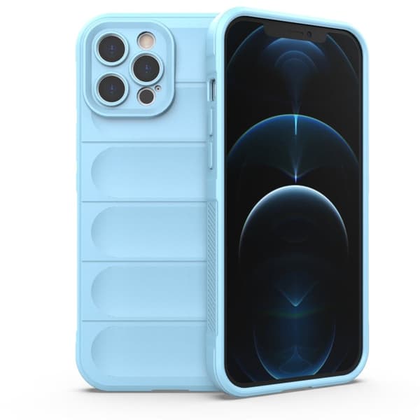 Blødt, grebsformet cover til iPhone 12 Pro Max - Baby Blue