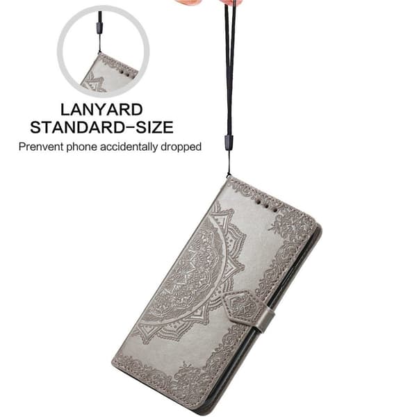 Mandala Samsung Galaxy A32 Läppäkotelo - Harmaa
