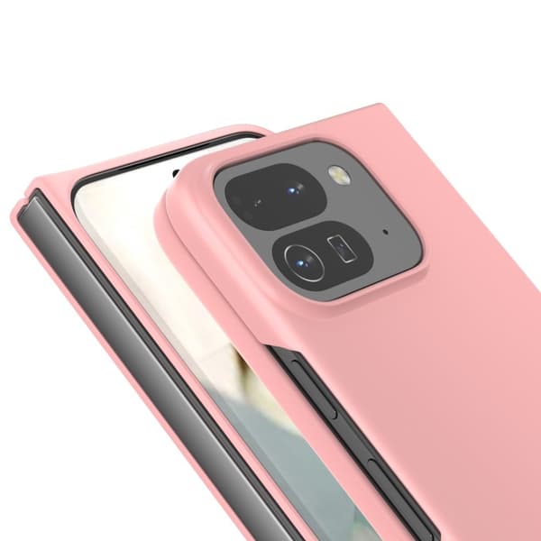 Google Pixel 10 Pro Fold Case Skin-Touch Texture Hard Bumpresistent Folding Phone Cover - Lyserød