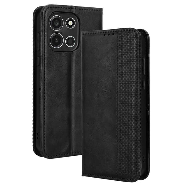 OnePlus Turbo 6 læderetui med pung - Sort