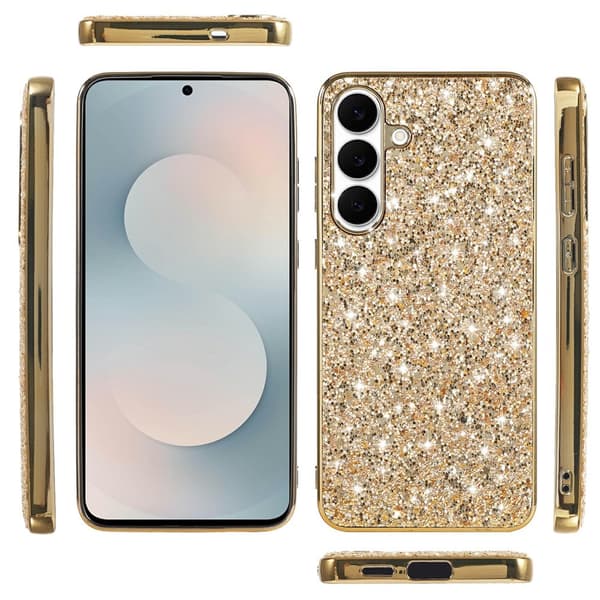 Glitter Samsung Galaxy S25 FE deksel - Gull