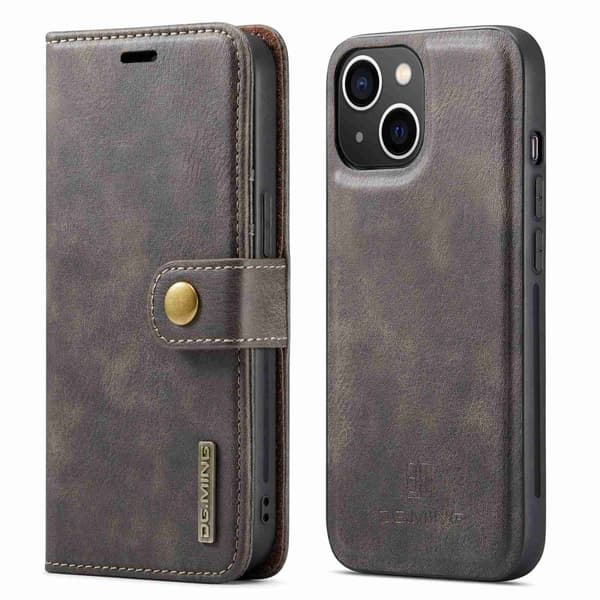 DG.Ming iPhone 14 2-in-1 Lommebok Etui - Grå