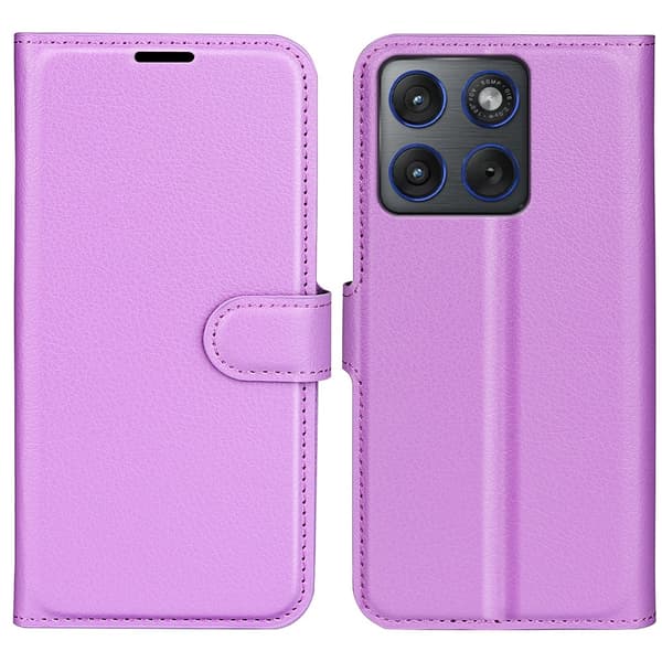 Classic Motorola Edge 70 flip etui - Lilla