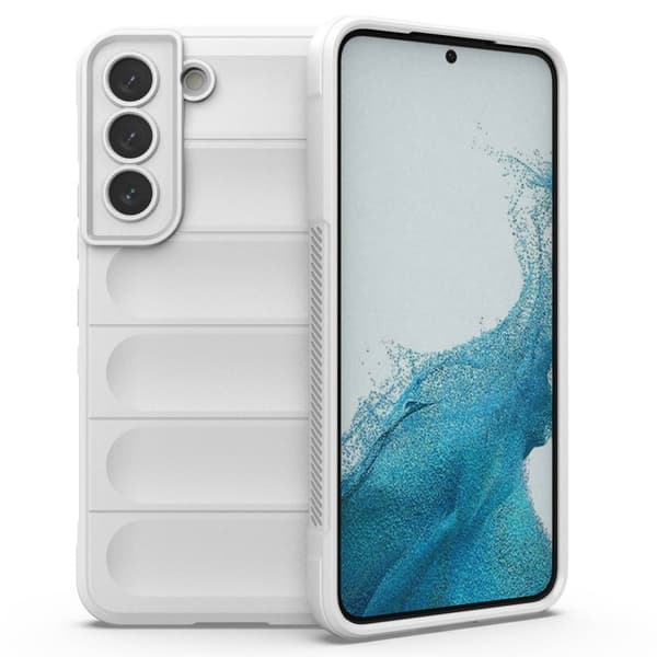 Blødt grebsformet cover til Samsung Galaxy S22 Plus - Hvid