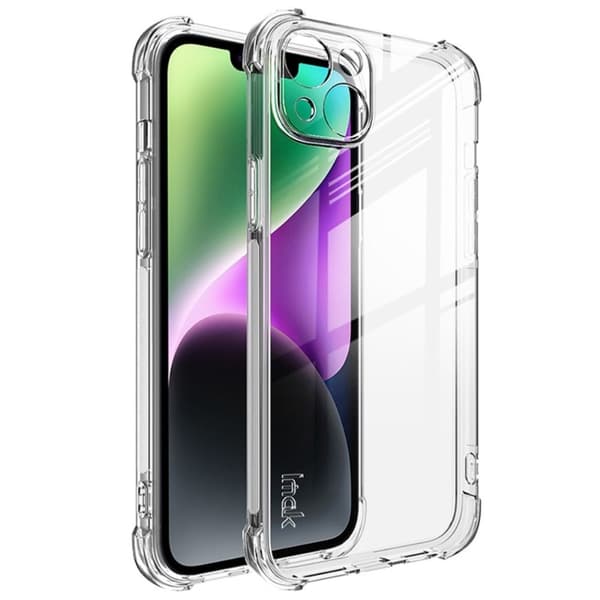IMAK Airbag Cover iPhone 14:lle - Läpinäkyvä