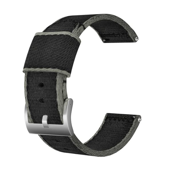 20 mm Bofink® luksus nylon-urrem - Sort / Grå