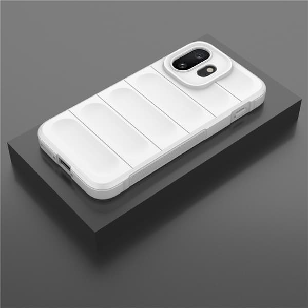 Mjukt greppformat OnePlus 15T skal - Vit