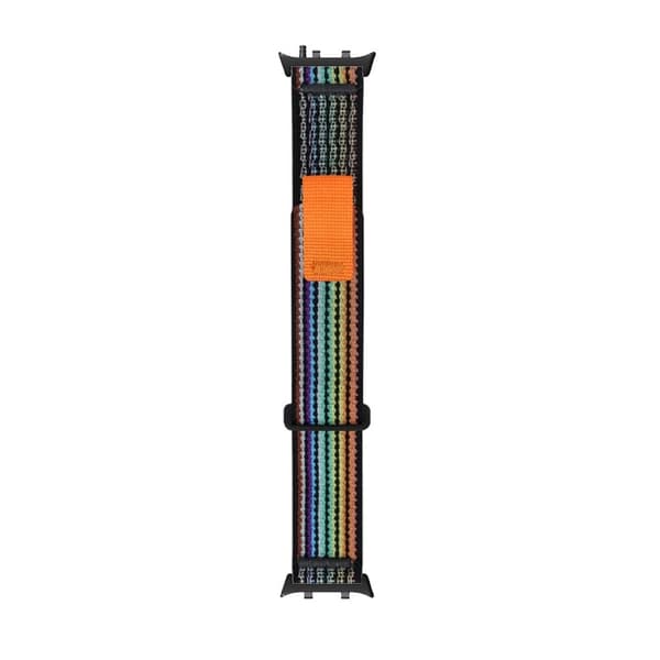 Huawei Watch D2 Nylon Watch Strap Adjustable Replacement Wrist Band - Black / Rainbow