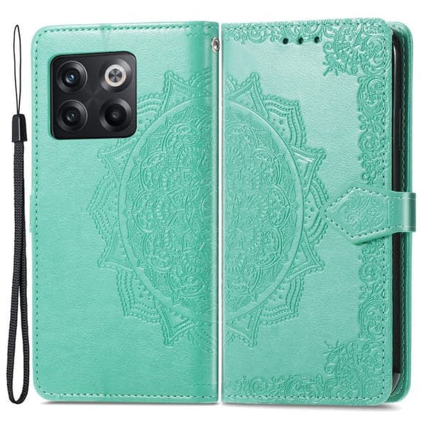 Mandala OnePlus 10T / Ace Pro Flip Etui - Grøn