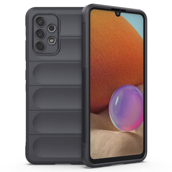 Blødt grebsformet cover til Samsung Galaxy A32 - Sølv/Grå