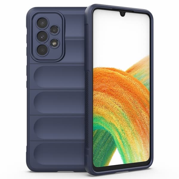 Mjukt greppformat Samsung Galaxy A33 5G skal - Blå