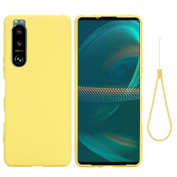 Matte Liquid Sony Xperia 5 III silikone cover - Gul